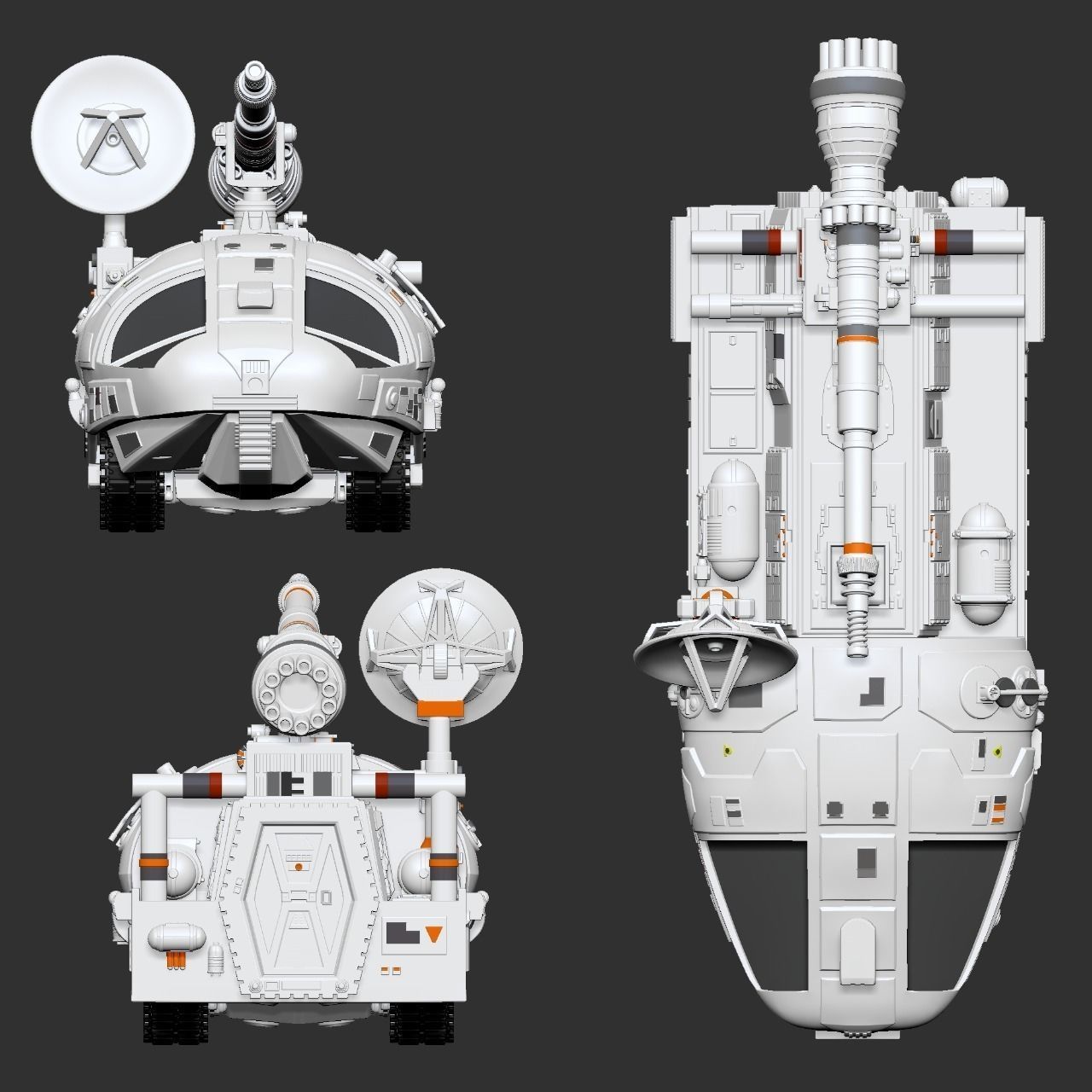 Space 1999 Alpha Laser Tank 3D print model_4