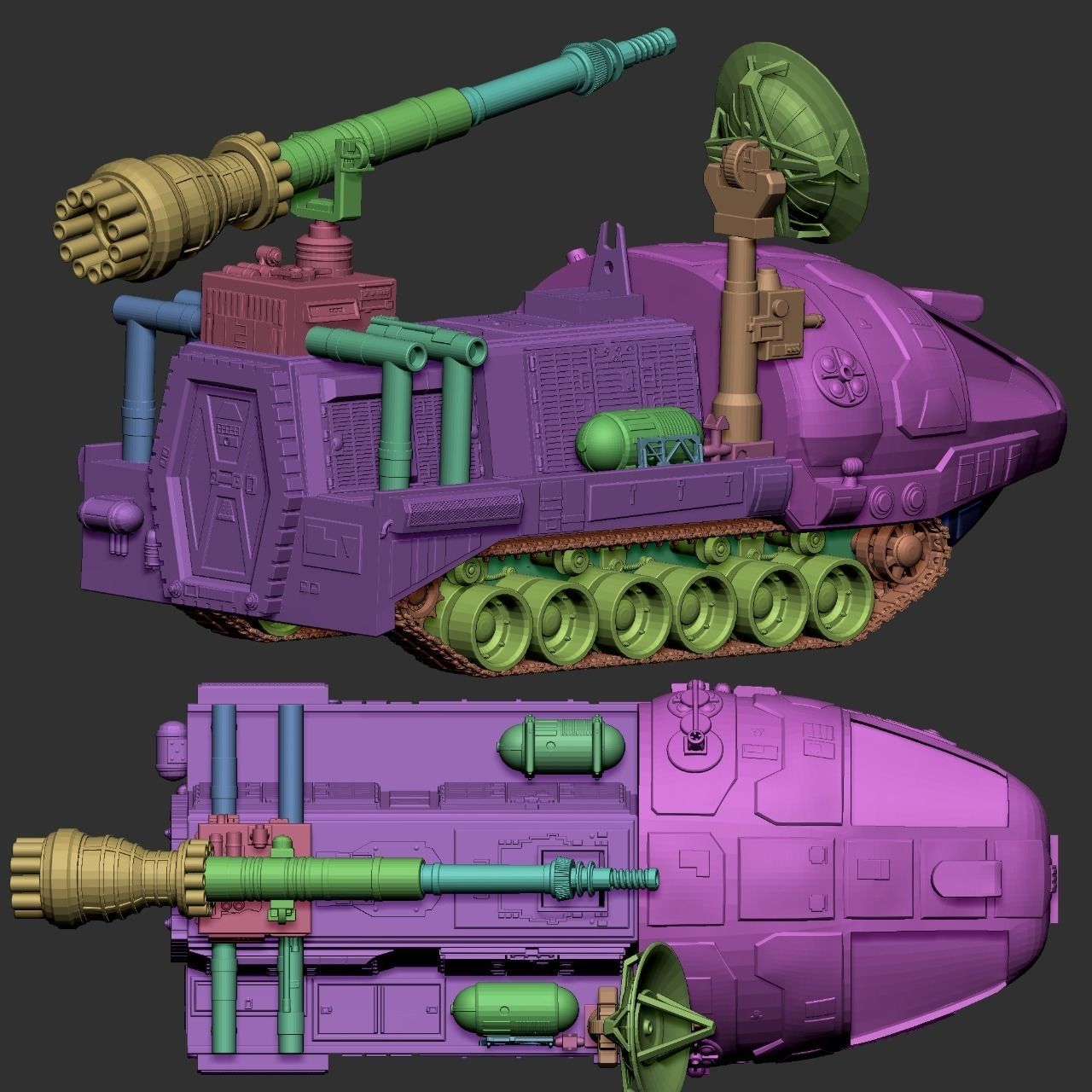 Space 1999 Alpha Laser Tank 3D print model_18