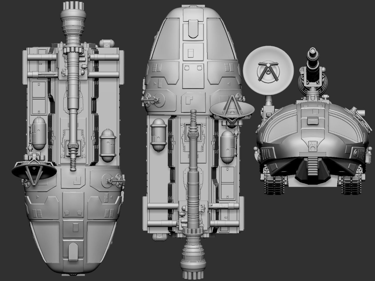 Space 1999 Alpha Laser Tank 3D print model_6