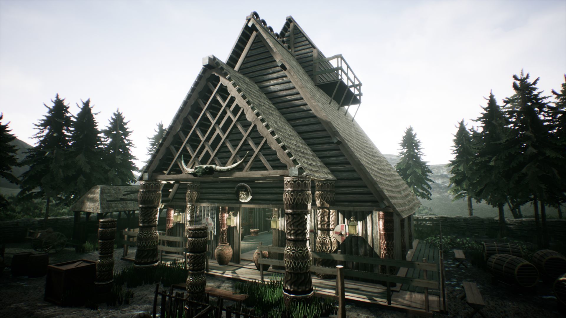 Viking House UNREAL ENGINE Low-poly 3D model_5