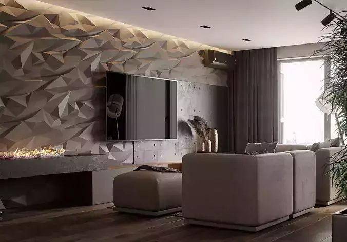 Apartment design project 001 3D model