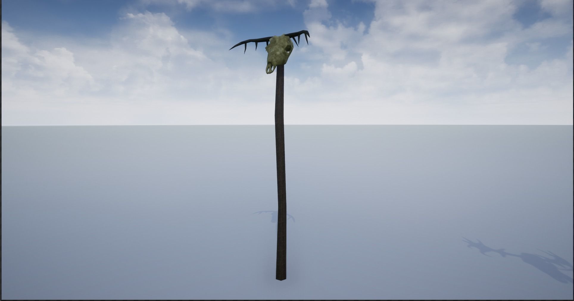 Animal Skulls On Spikes Low-poly 3D model_7