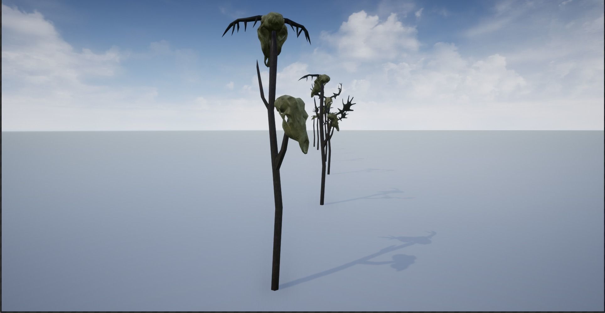 Animal Skulls On Spikes Low-poly 3D model_21