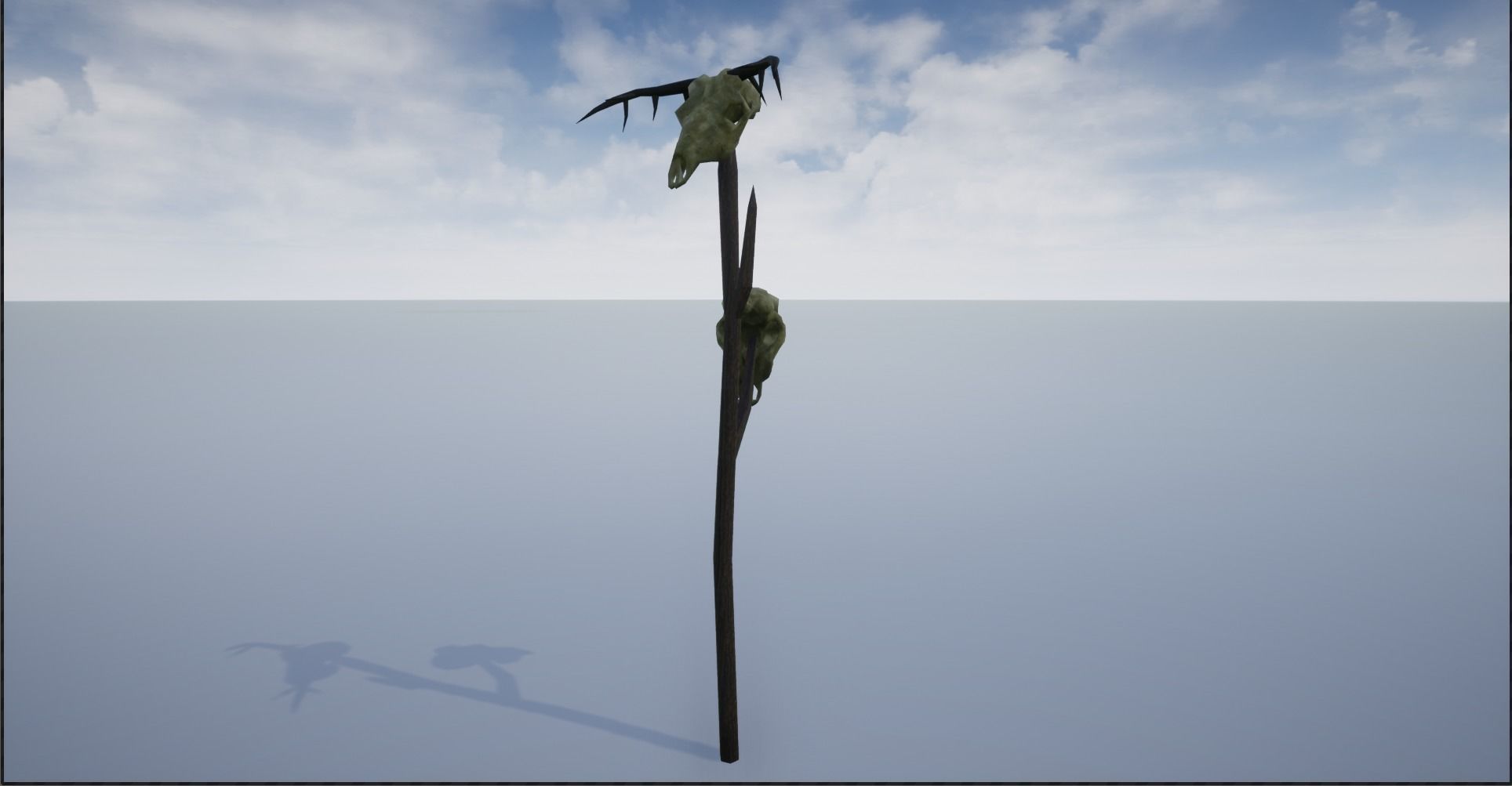 Animal Skulls On Spikes Low-poly 3D model_20