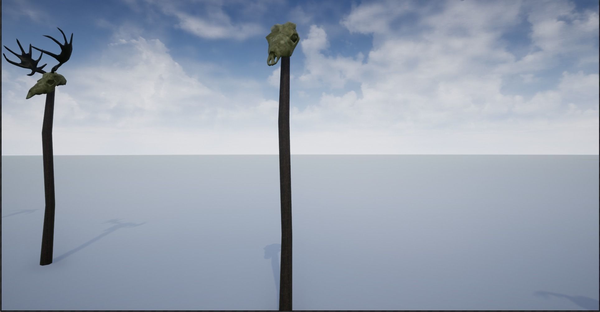 Animal Skulls On Spikes Low-poly 3D model_11