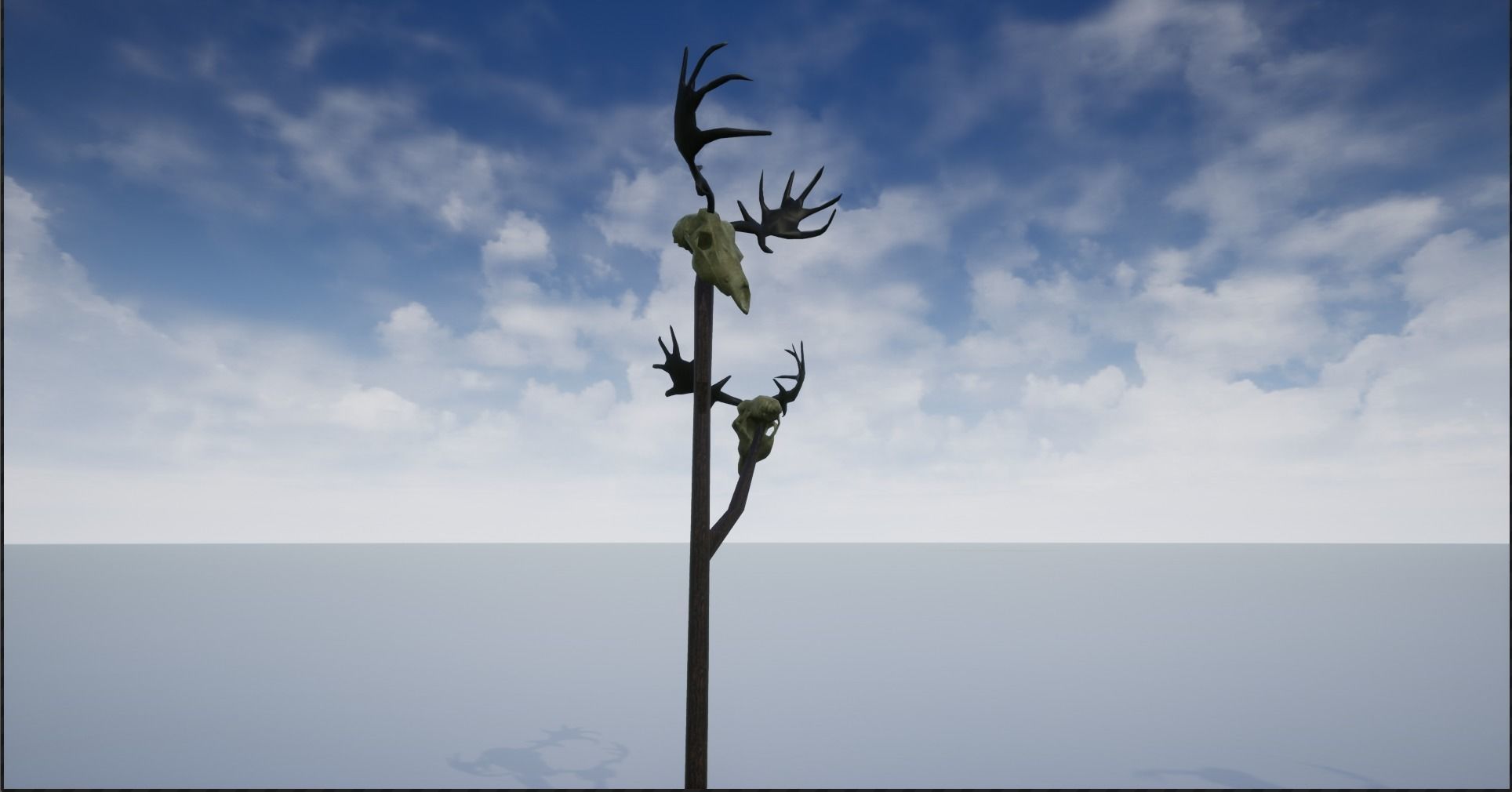 Animal Skulls On Spikes Low-poly 3D model_16