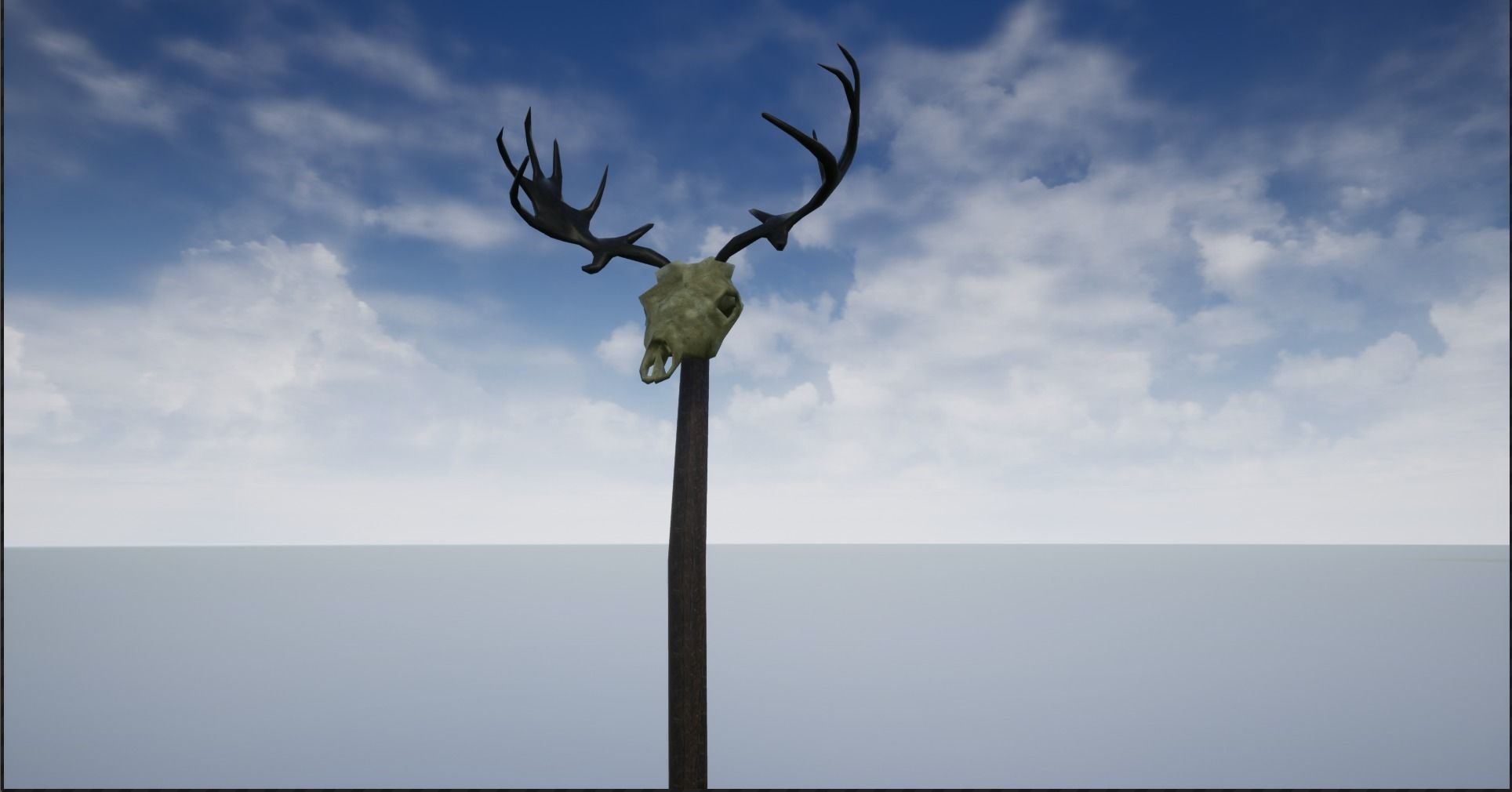 Animal Skulls On Spikes Low-poly 3D model_9