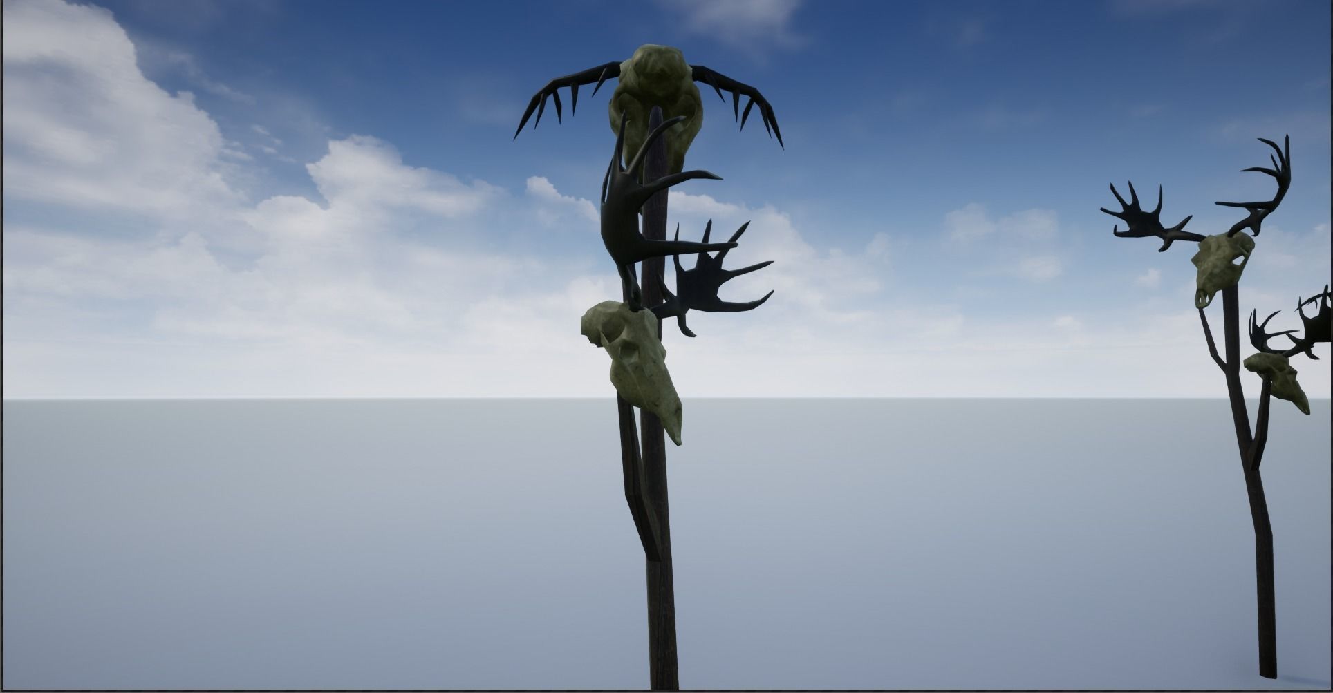 Animal Skulls and Antlers on Spikes 3D Model Collection_18