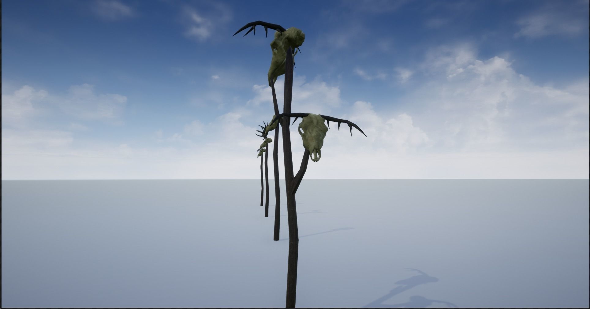 Animal Skulls and Antlers on Spikes 3D Model Collection_13