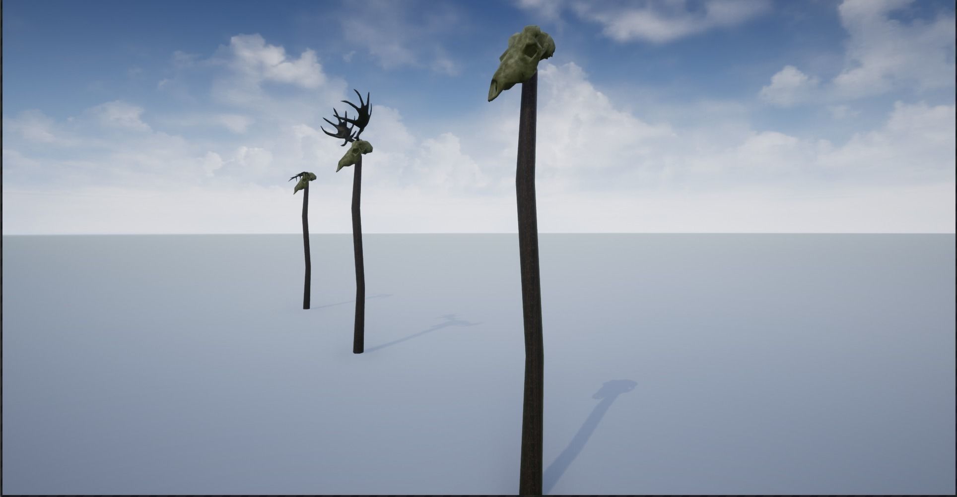 Animal Skulls and Antlers on Spikes 3D Model Collection_17