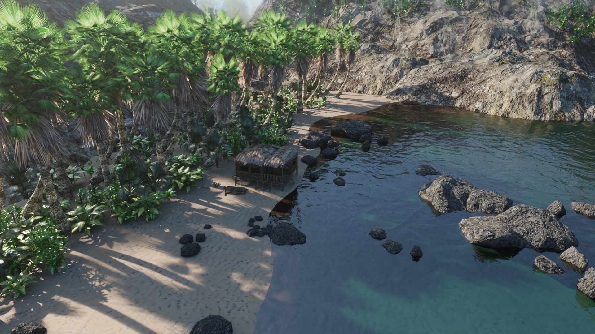 Tropical Island Scene 3D model_6