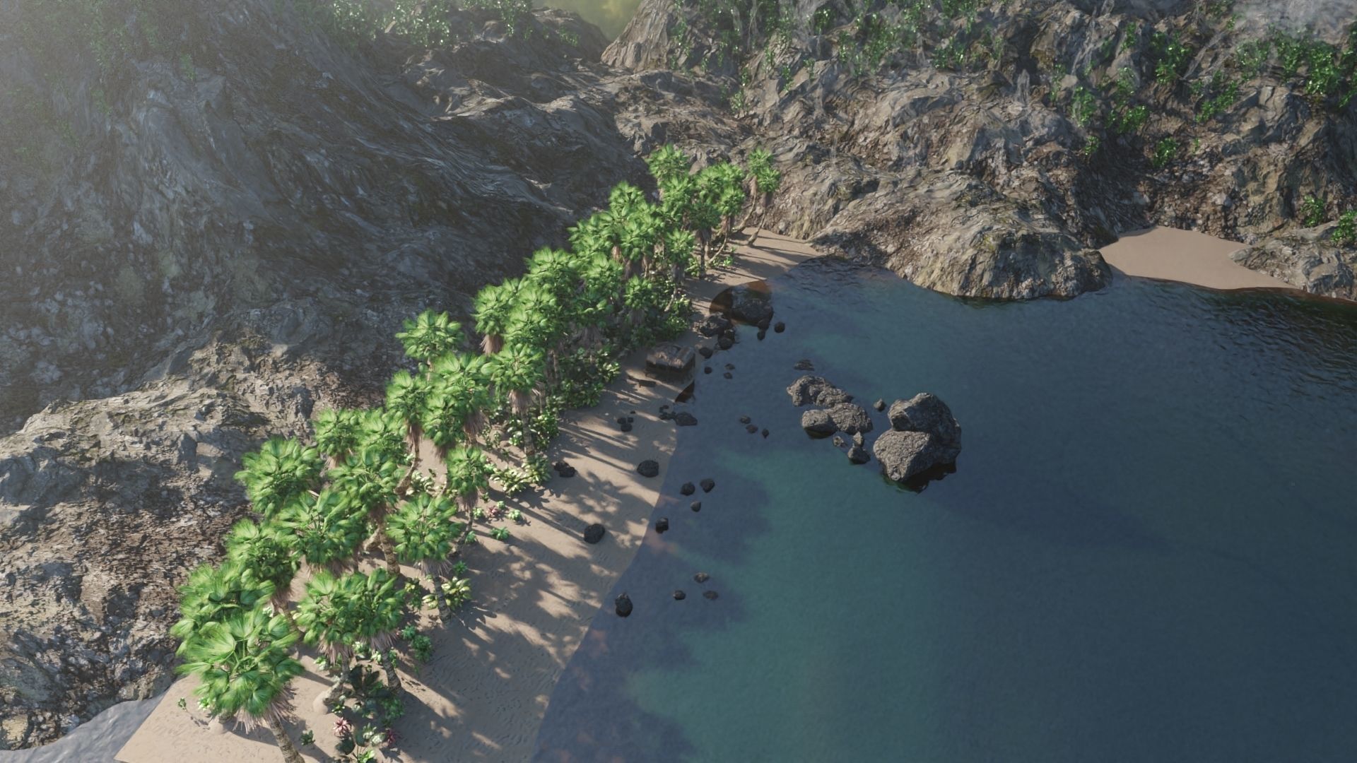 Tropical Island Scene 3D model_8