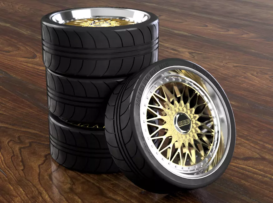 BBS RM rim with brakes and pneumatics 3D print model