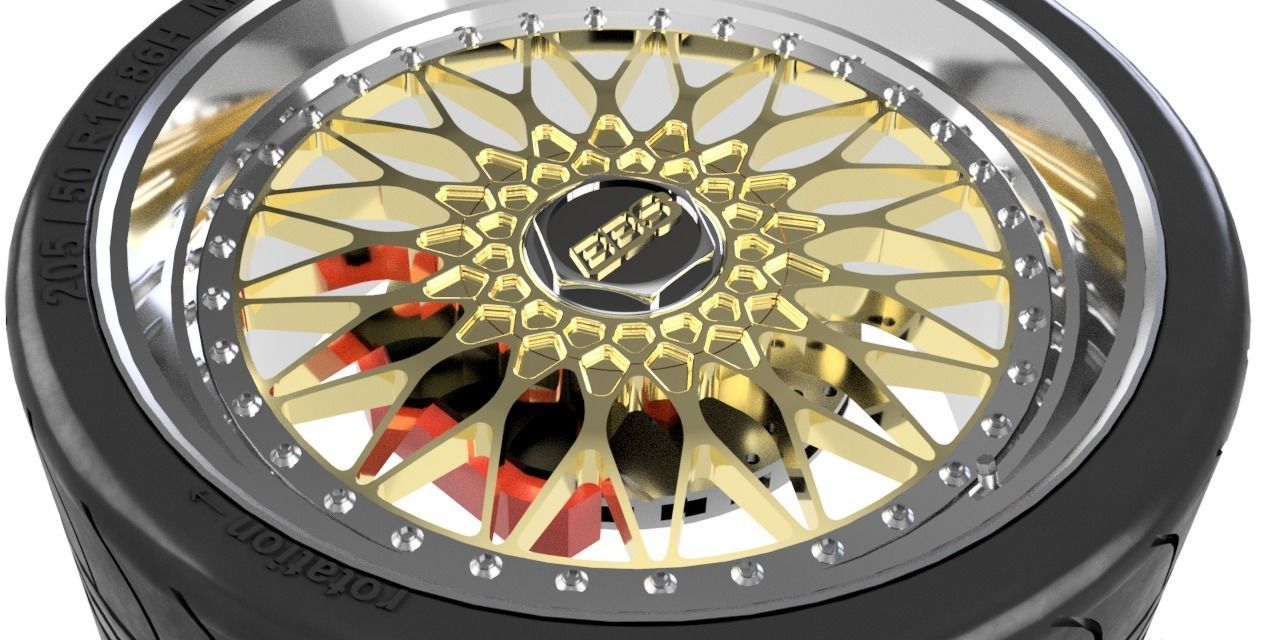 BBS RM rim with brakes and pneumatics 3D model 3D printable | CGTrader