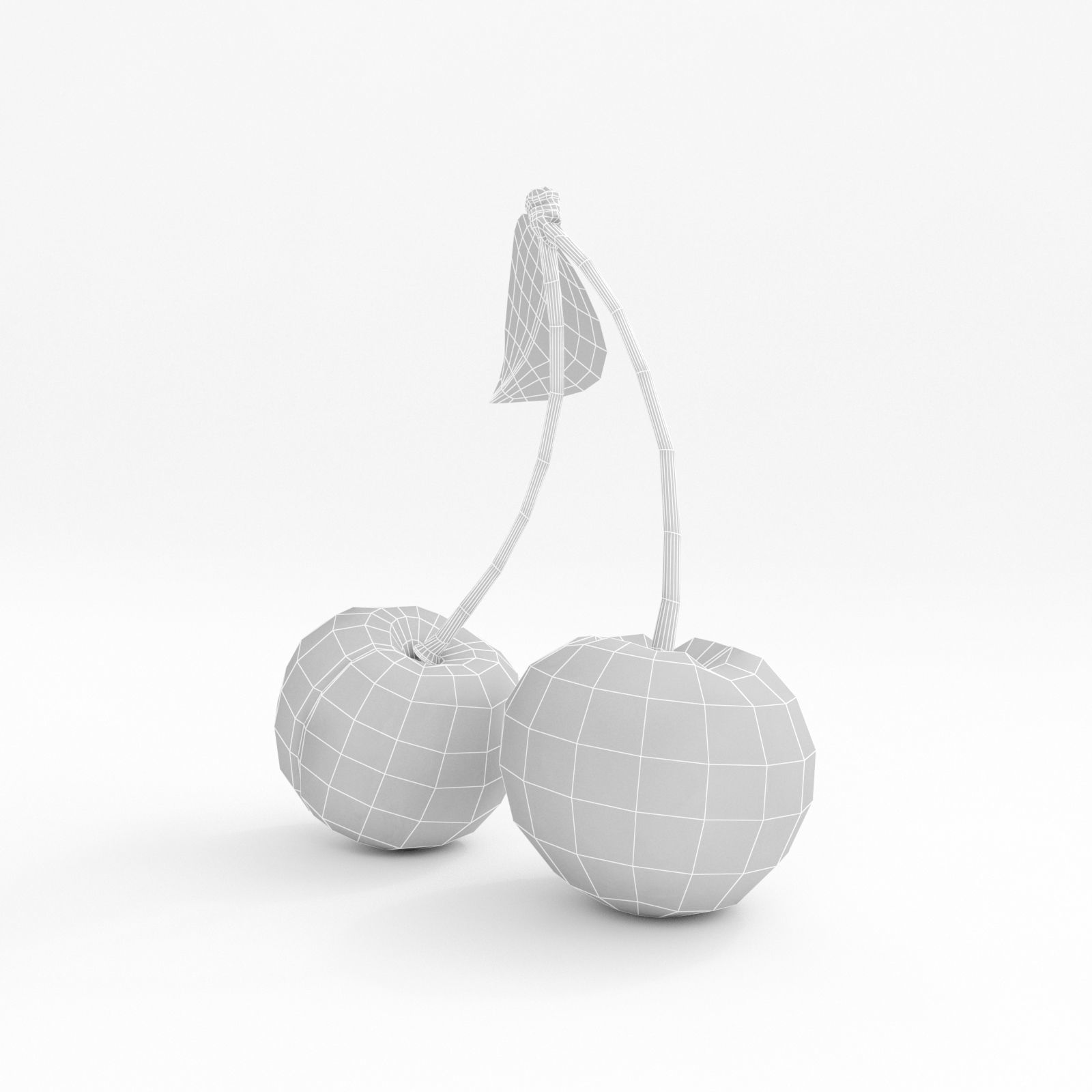 cherry 3D model two cherries 3D model_11
