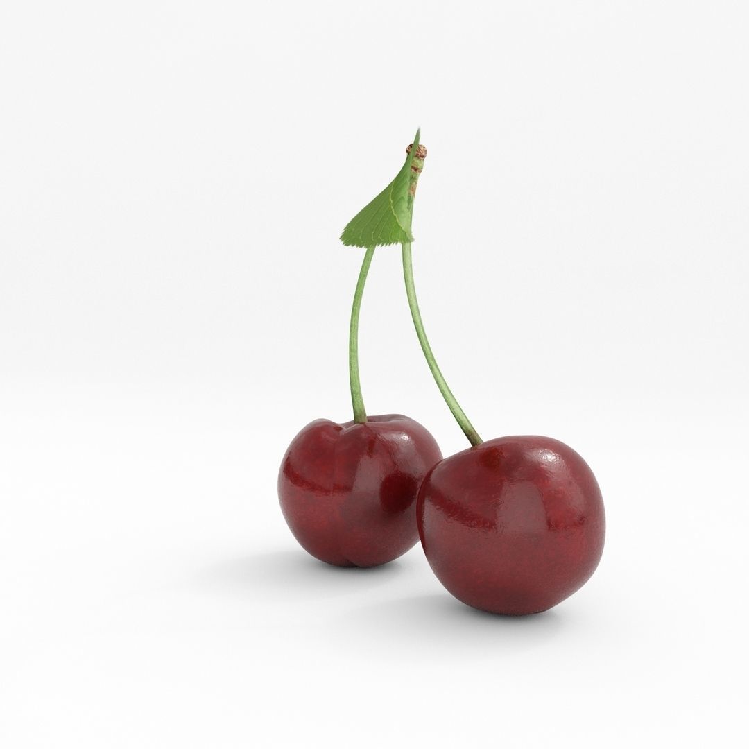 cherry 3D model two cherries 3D model_7