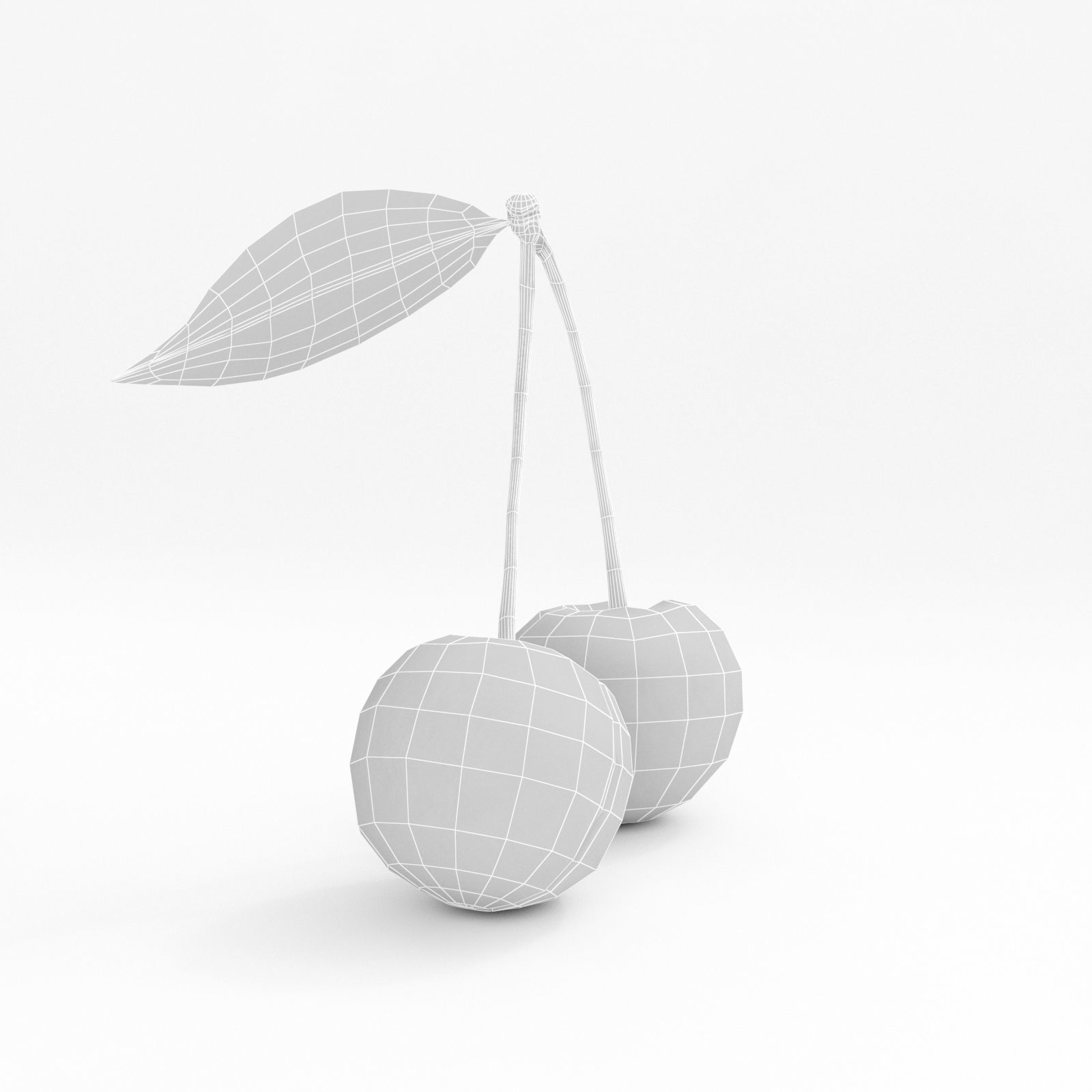 cherry 3D model two cherries 3D model_12
