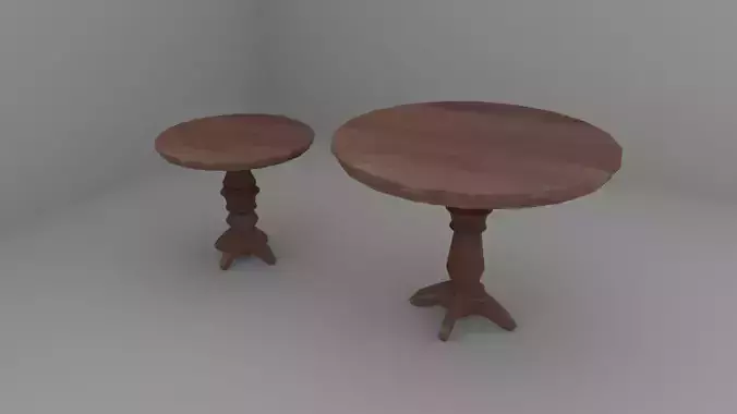 Old Vintage Bar Table Low-poly 3D model
