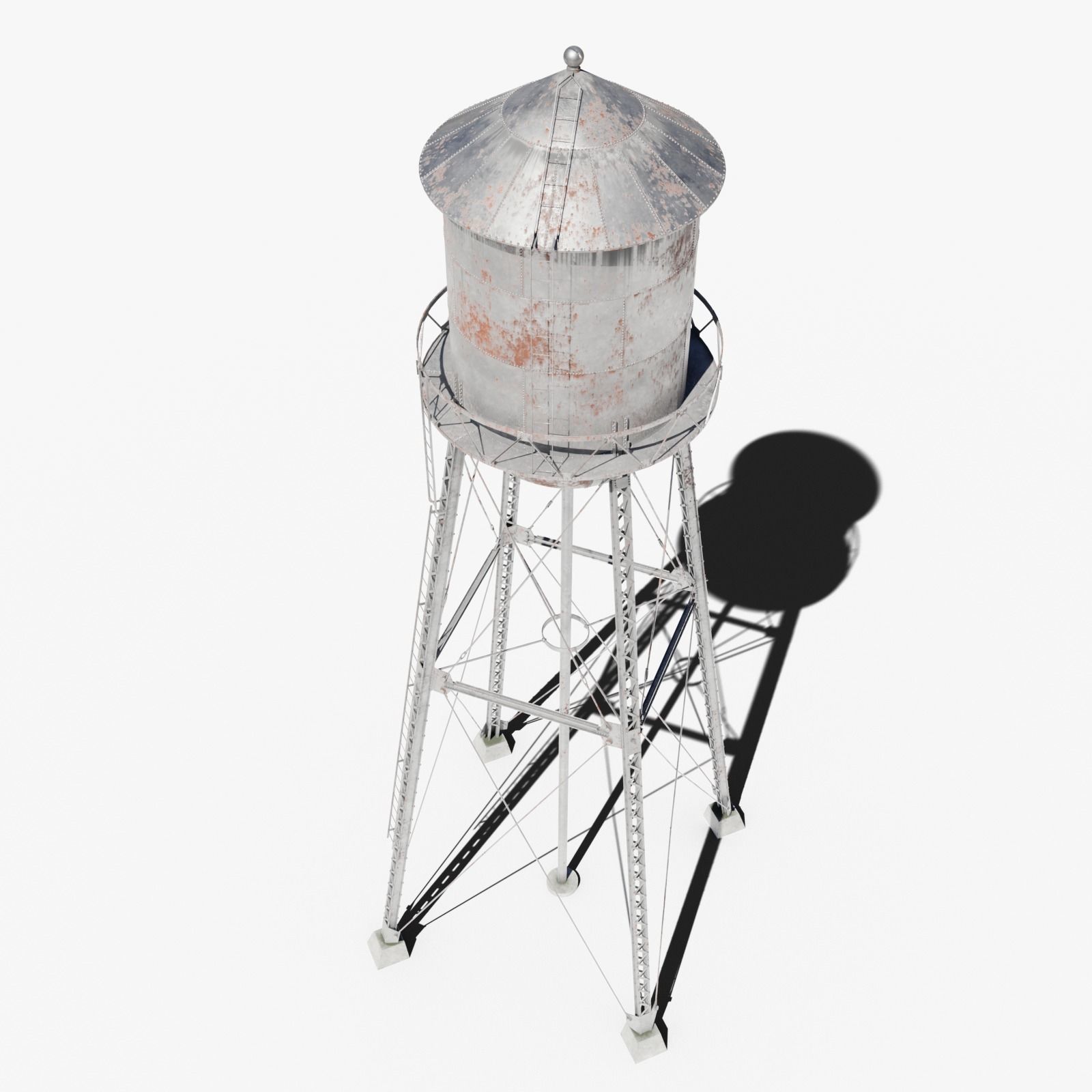 Water Tower 3D model_3