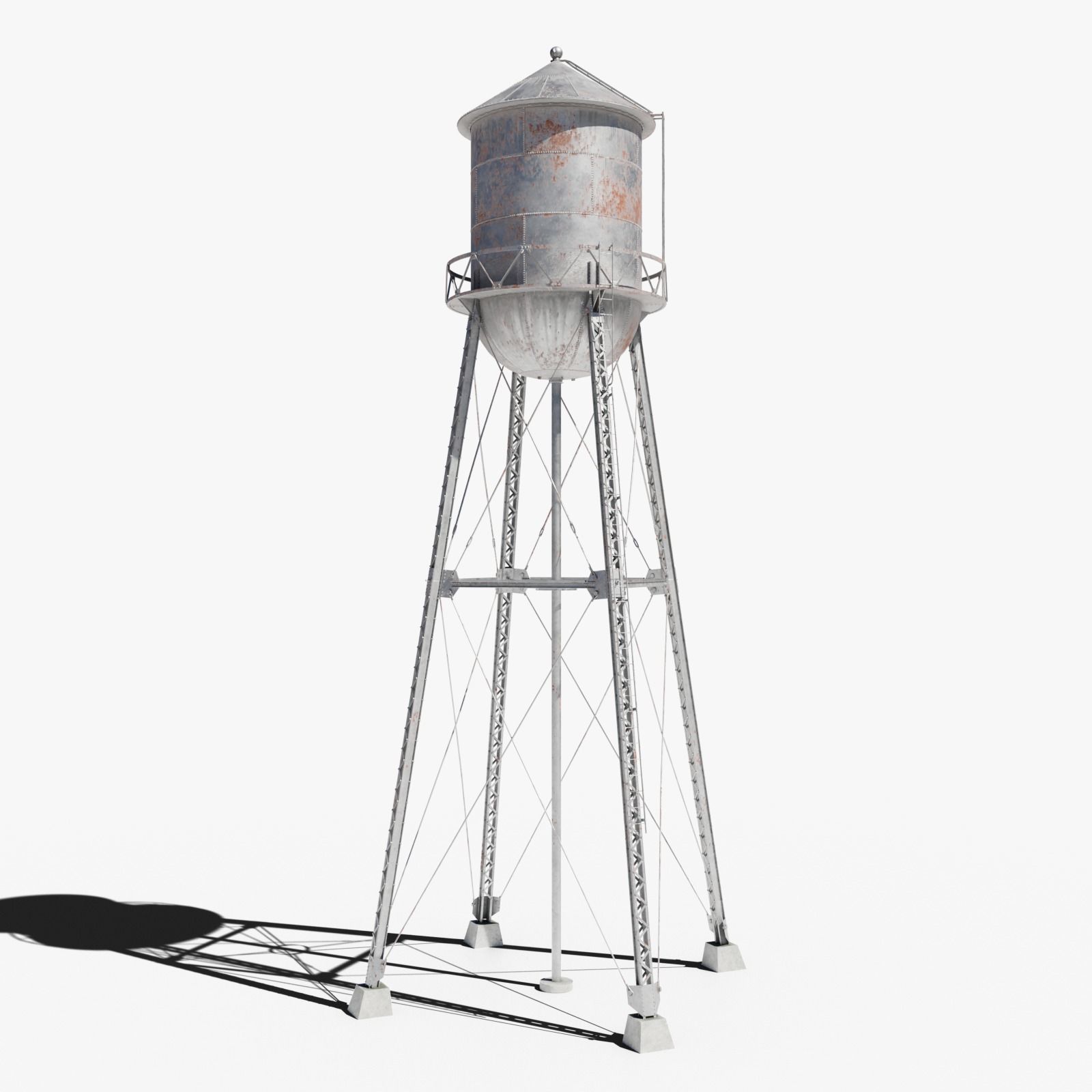 Water Tower 3D model_0