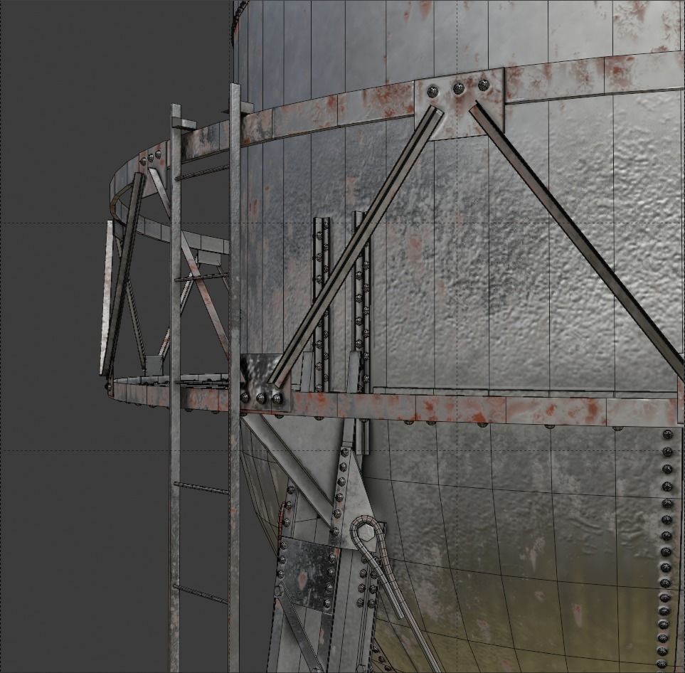 Water Tower 3D model_11