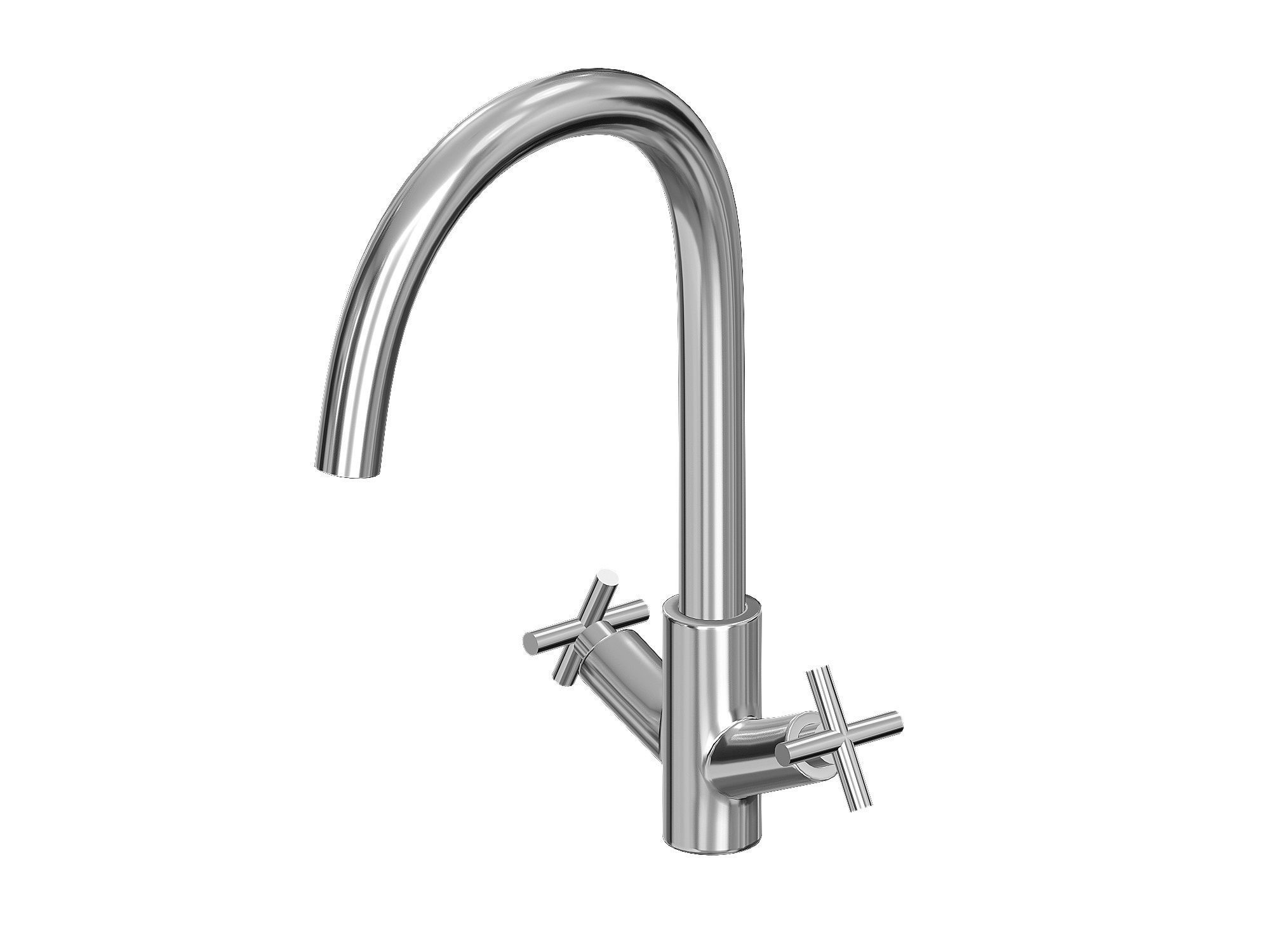Faucet Collection Set chrome with two handles 3D model_5
