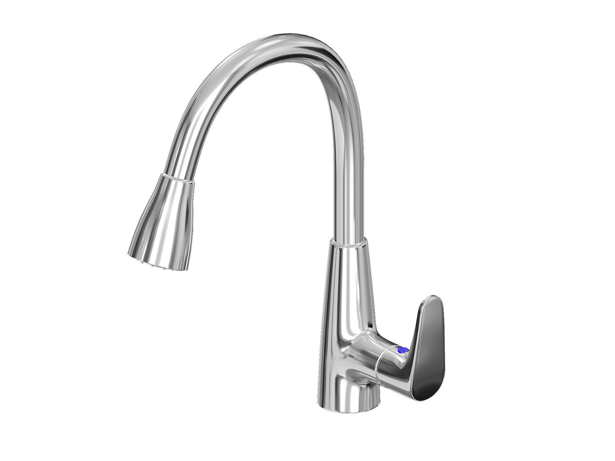 Faucet Collection Set chrome with two handles 3D model_6