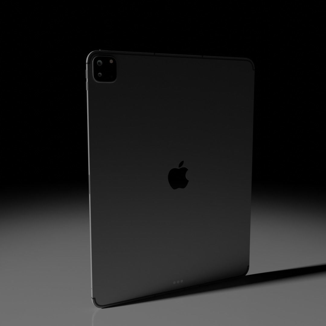 Apple iPad Pro 12-9-inch Wifi Cellular 2021 Space Gray 3D model_21
