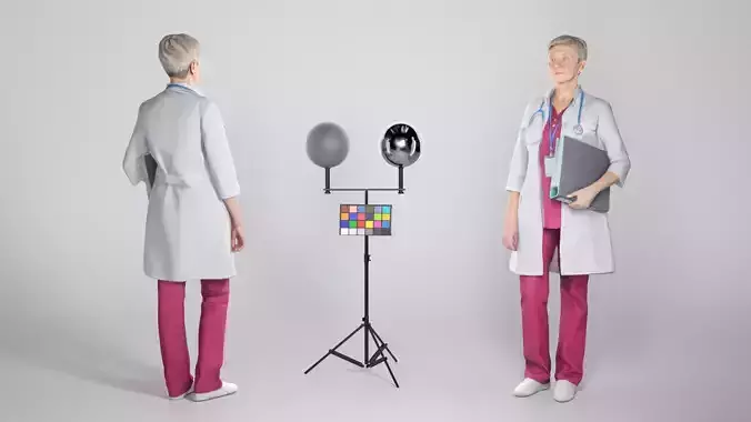 Female medical doctor with folder 255