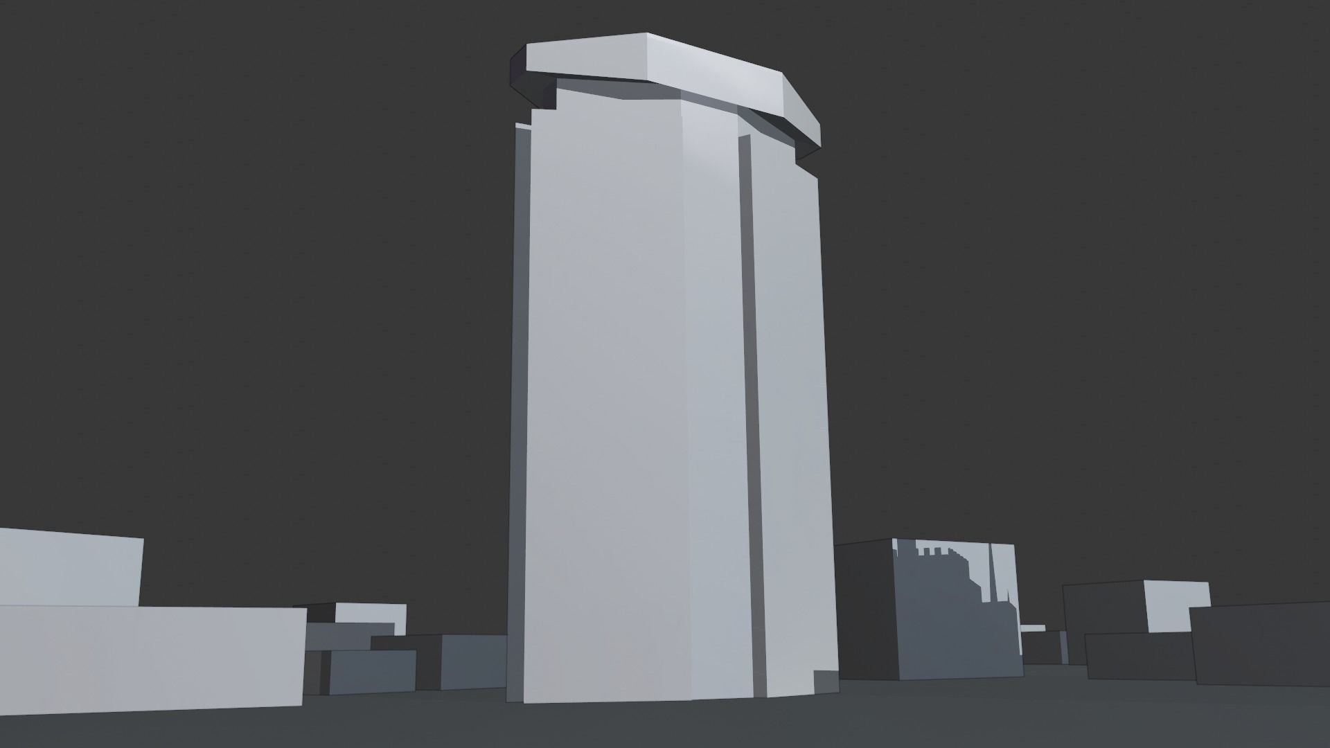 low poly buildings skyscrapers Low-poly 3D model_18