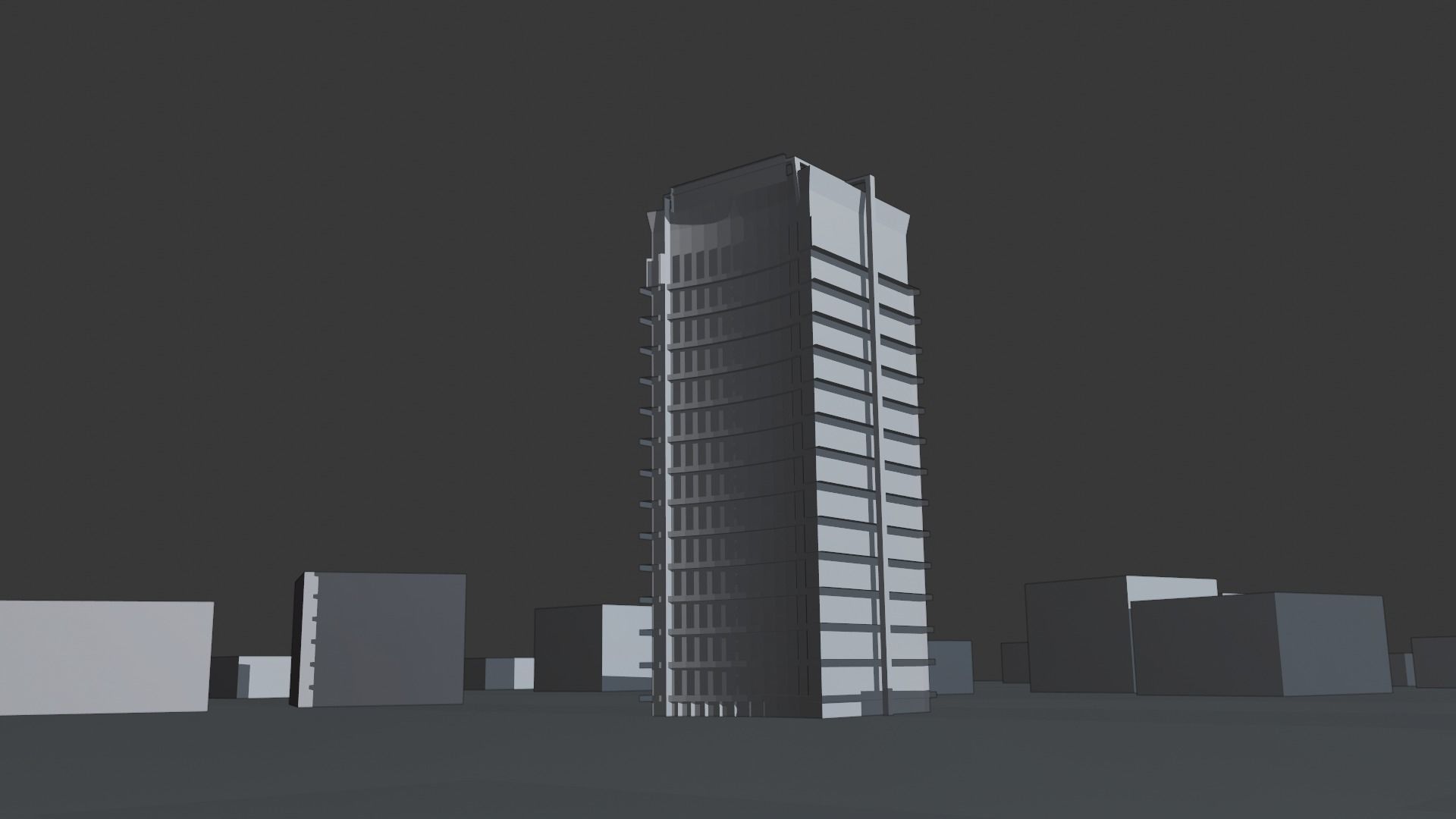 low poly buildings skyscrapers Low-poly 3D model_24