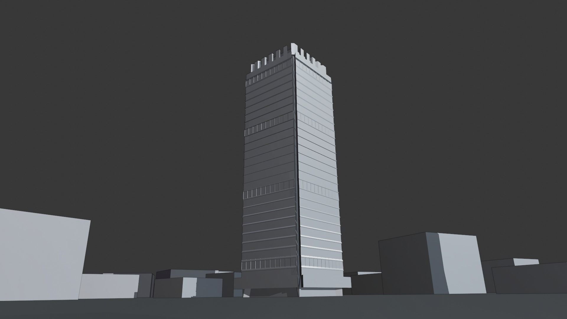 low poly buildings skyscrapers Low-poly 3D model_21