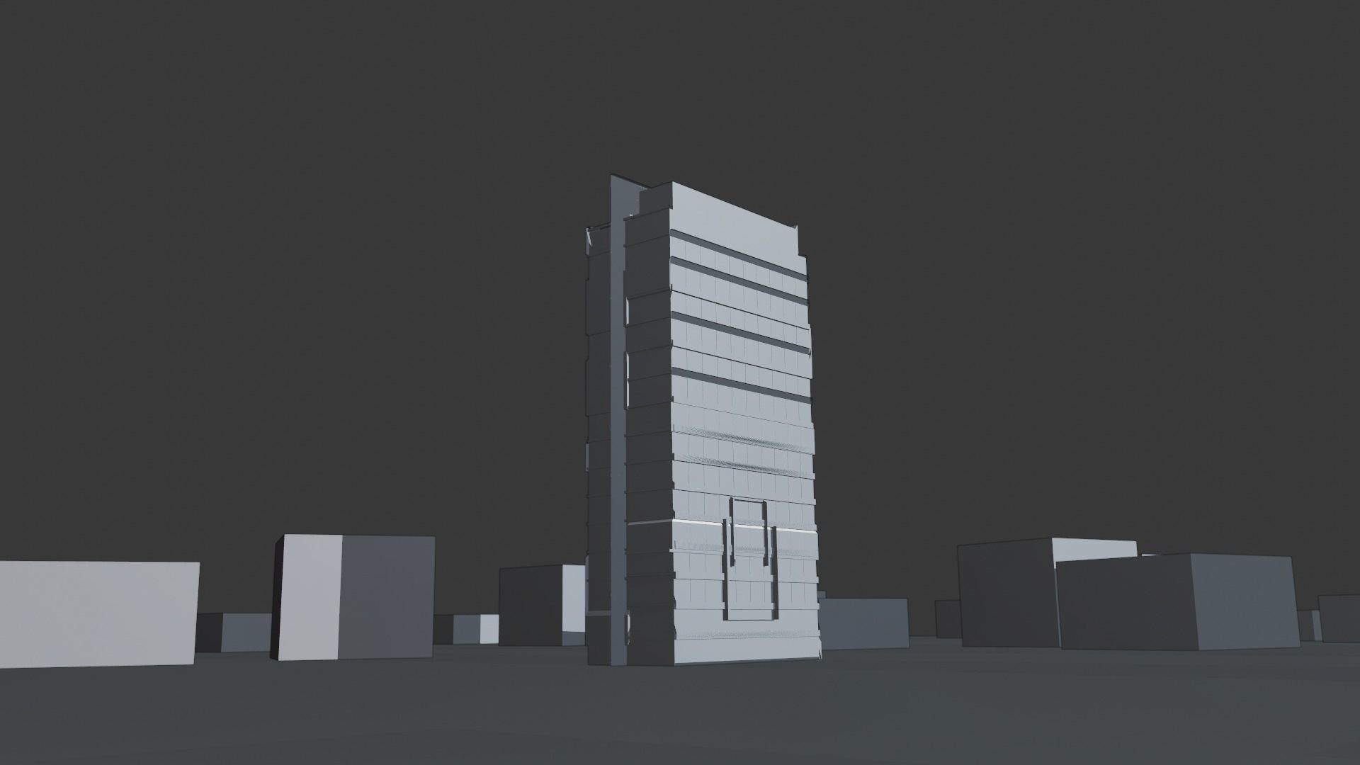 low poly buildings skyscrapers Low-poly 3D model_17