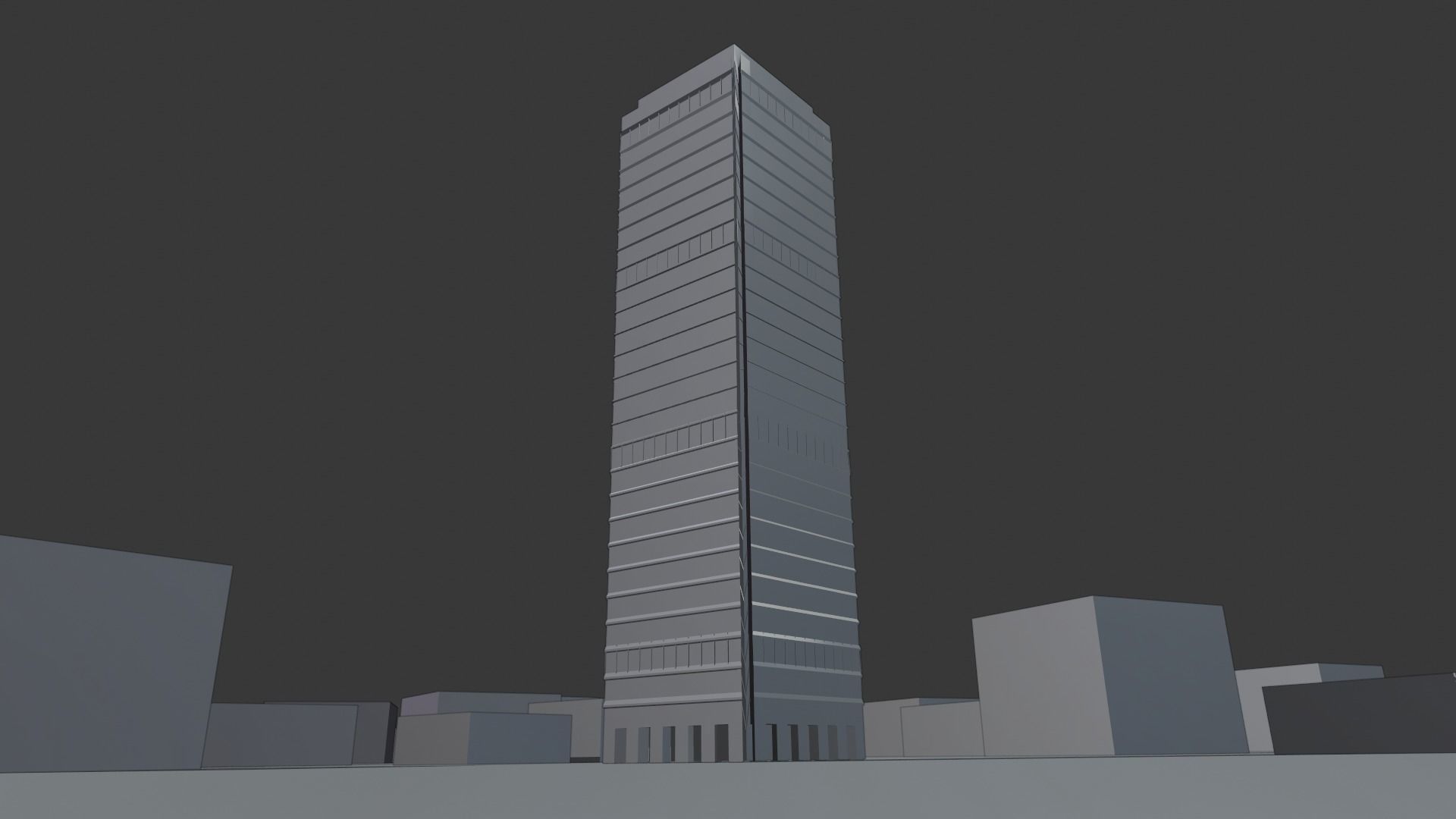 low poly buildings skyscrapers Low-poly 3D model_23
