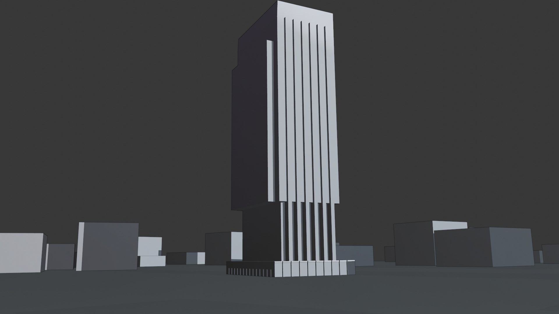 low poly buildings skyscrapers Low-poly 3D model_22