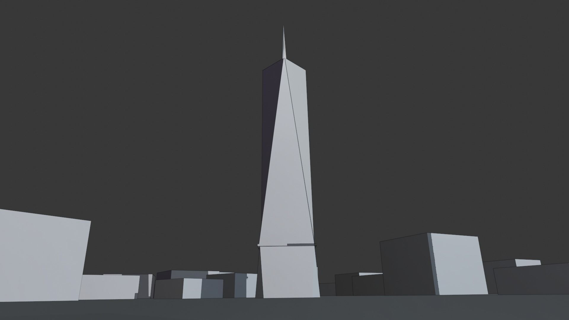 low poly buildings skyscrapers Low-poly 3D model_16