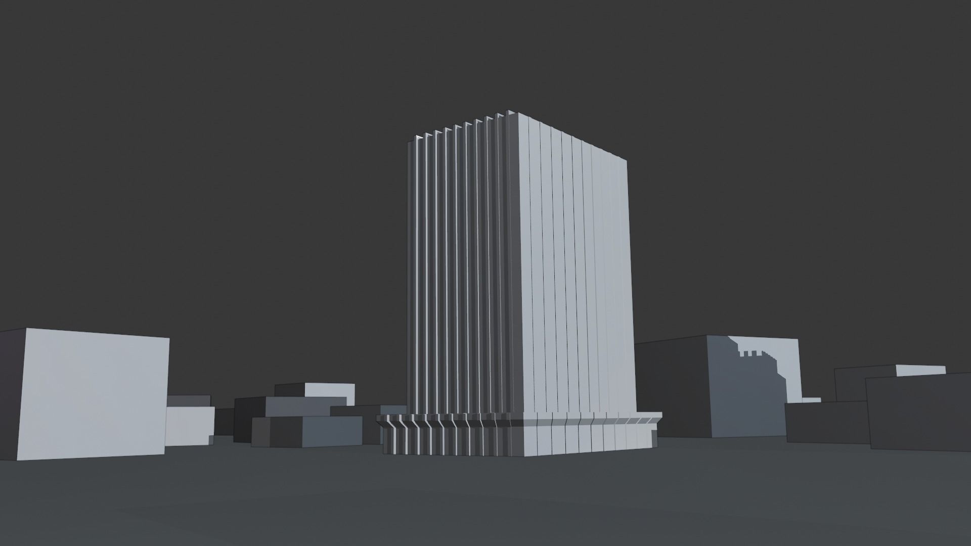 low poly buildings skyscrapers Low-poly 3D model_15