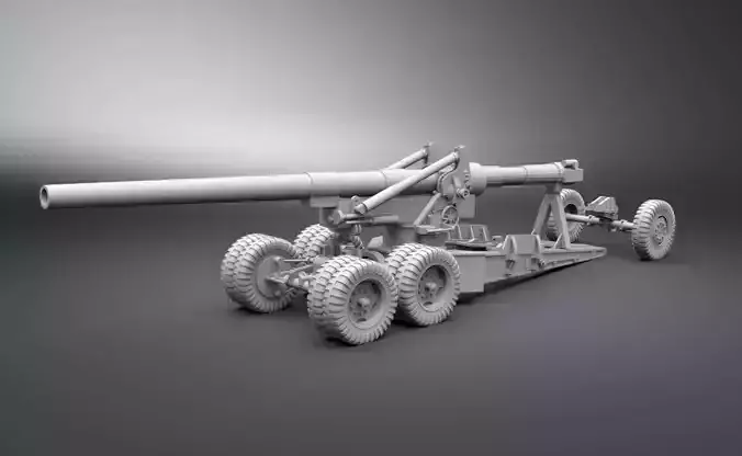 155mm Long Tom Scale Model 3D print model