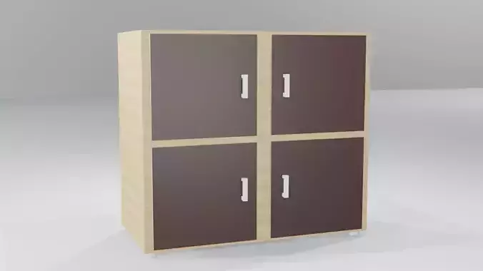 cupboard 3d model cabinet with four doors