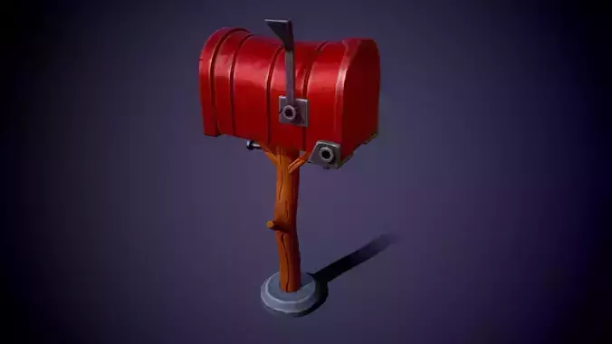 Stylized Mailbox - Tutorial Included  Low-poly 3D model