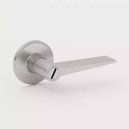 Realistic Door Lever Handle privacy door for Arch-viz ecommerce 3D model