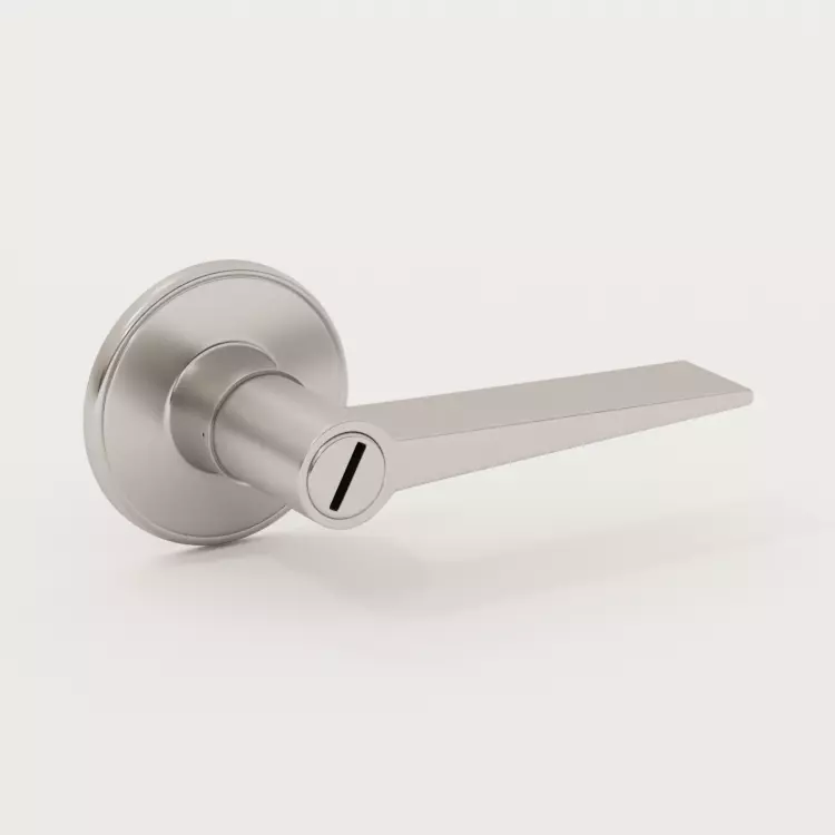 Realistic Door Lever Handle privacy door for Arch-viz ecommerce 3D model_0