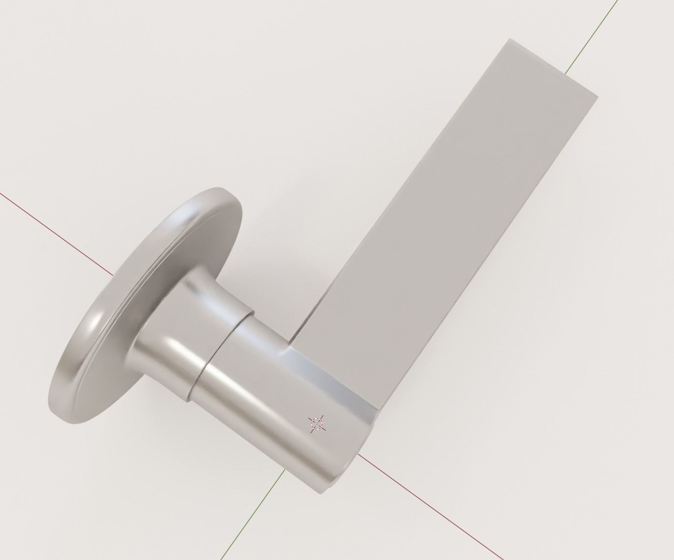 Realistic Door Lever Handle privacy door for Arch-viz ecommerce 3D model_4