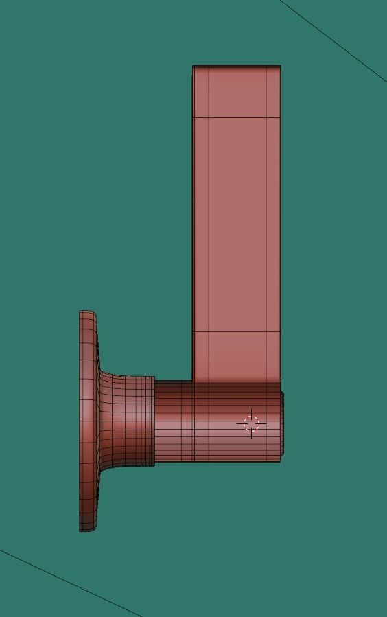 Realistic Door Lever Handle privacy door for Arch-viz ecommerce 3D model_3