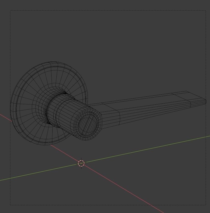 Realistic Door Lever Handle privacy door for Arch-viz ecommerce 3D model_2