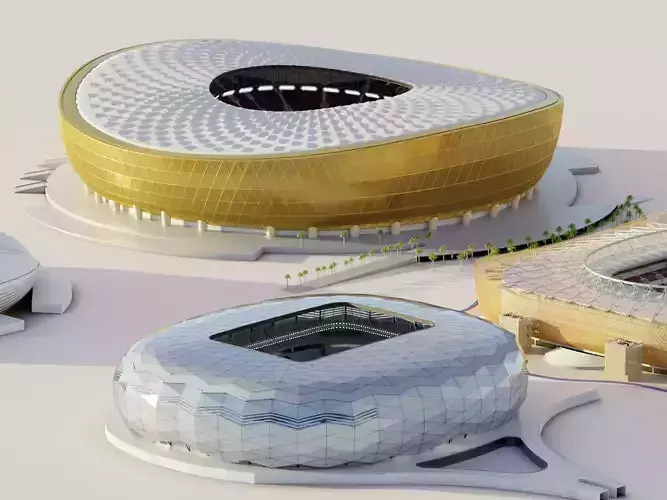 Education city and Lusail stadium fifa world cup 2022 qatar 3D Model Collection