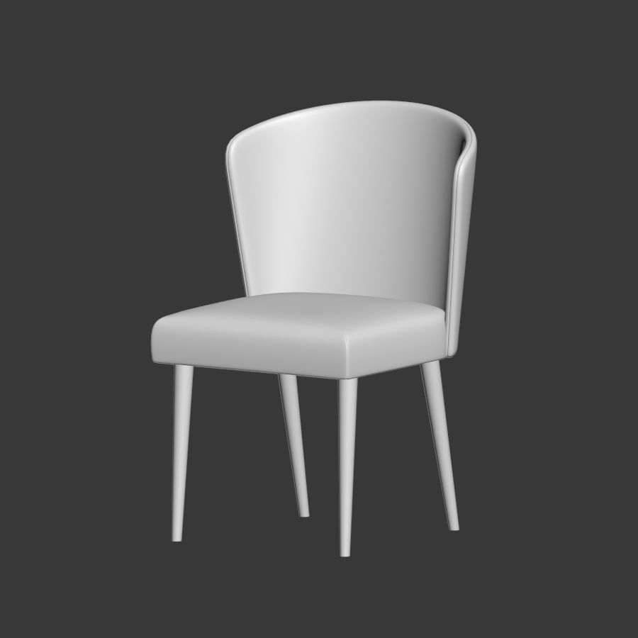 Dinning set chair 3D model_3
