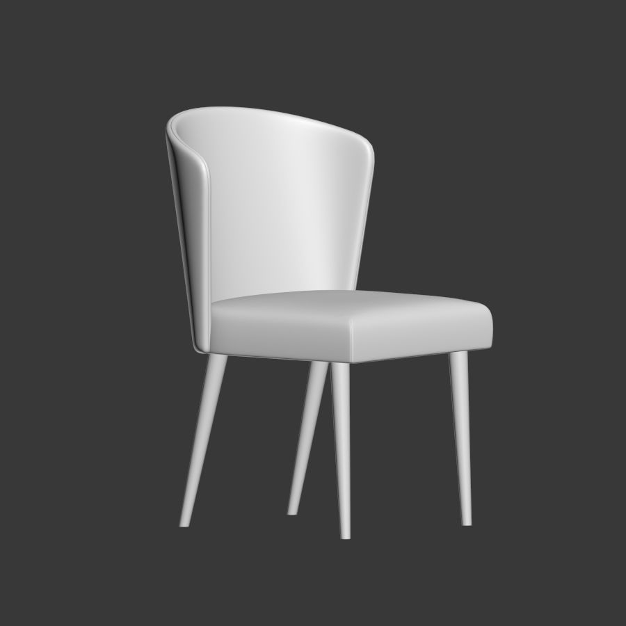 Dinning set chair 3D model_2