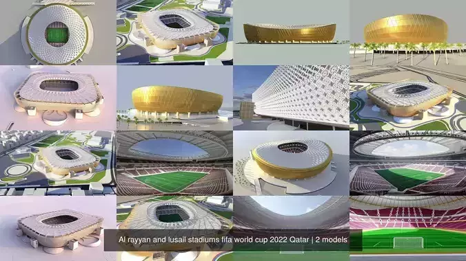 Al rayyan and lusail stadiums fifa world cup 2022 Qatar