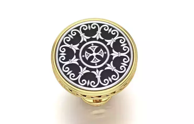 cufflinks onyx and gold ring